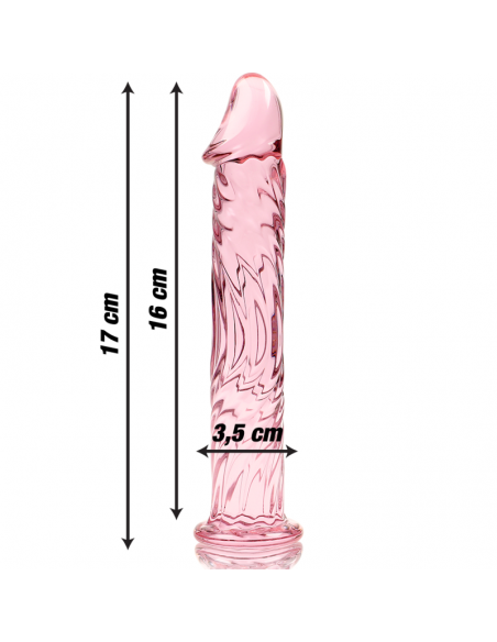 NEBULA SERIES BY IBIZA MODELO 12 DILDO CRISTAL BOROSILICATO 17 X 35 CM ROSA