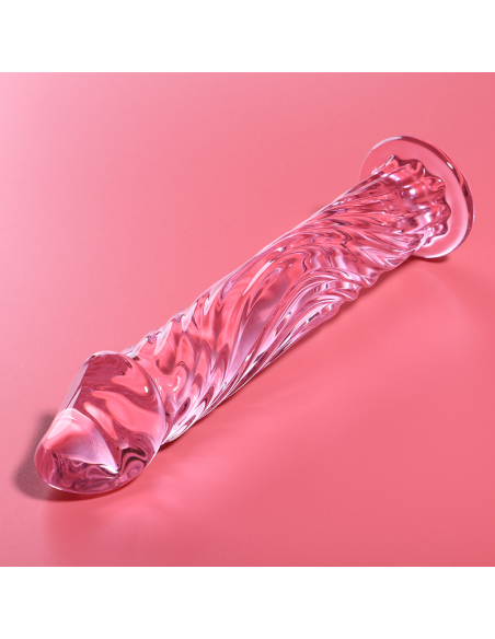 NEBULA SERIES BY IBIZA MODELO 12 DILDO CRISTAL BOROSILICATO 17 X 35 CM ROSA