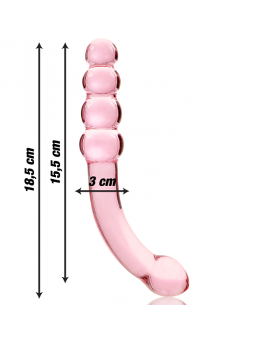 NEBULA SERIES BY IBIZA MODELO 14 DILDO CRISTAL BOROSILICATO 185 X 3 CM ROSA
