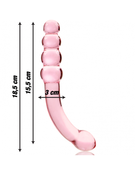 NEBULA SERIES BY IBIZA MODELO 14 DILDO CRISTAL BOROSILICATO 185 X 3 CM ROSA