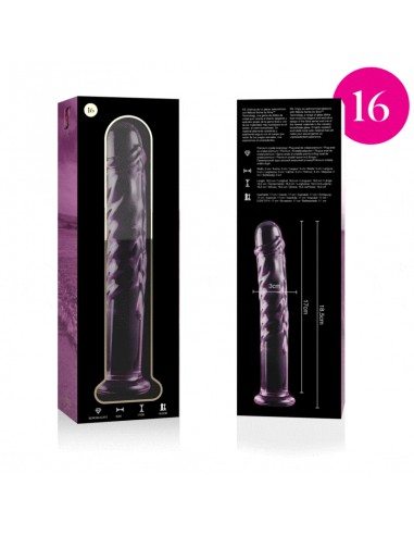 NEBULA SERIES BY IBIZA MODELO 16 DILDO CRISTAL BOROSILICATO 185 X 3 CM ROSA