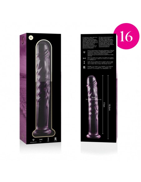 NEBULA SERIES BY IBIZA MODELO 16 DILDO CRISTAL BOROSILICATO 185 X 3 CM ROSA