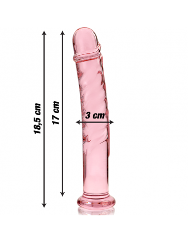 NEBULA SERIES BY IBIZA MODELO 16 DILDO CRISTAL BOROSILICATO 185 X 3 CM ROSA