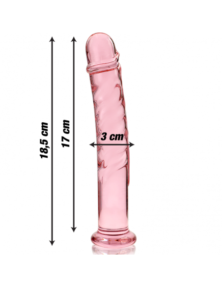 NEBULA SERIES BY IBIZA MODELO 16 DILDO CRISTAL BOROSILICATO 185 X 3 CM ROSA