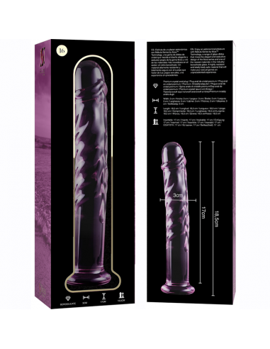 NEBULA SERIES BY IBIZA MODELO 16 DILDO CRISTAL BOROSILICATO 185 X 3 CM ROSA