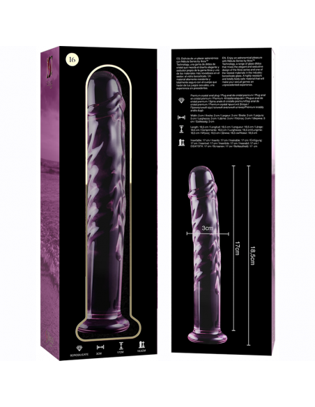 NEBULA SERIES BY IBIZA MODELO 16 DILDO CRISTAL BOROSILICATO 185 X 3 CM ROSA