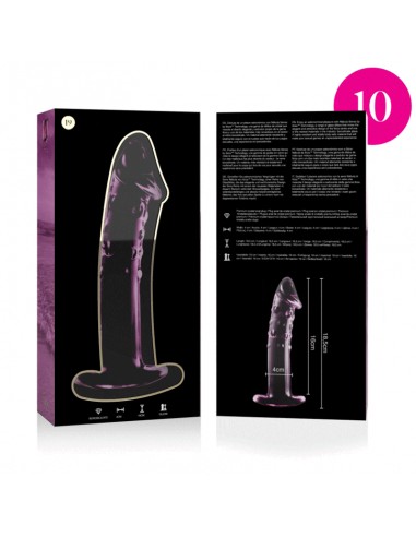 NEBULA SERIES BY IBIZA MODELO 19 DILDO CRISTAL BOROSILICATO 185 X 4 CM ROSA