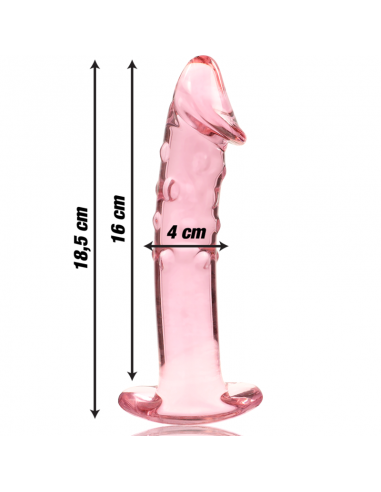 NEBULA SERIES BY IBIZA MODELO 19 DILDO CRISTAL BOROSILICATO 185 X 4 CM ROSA