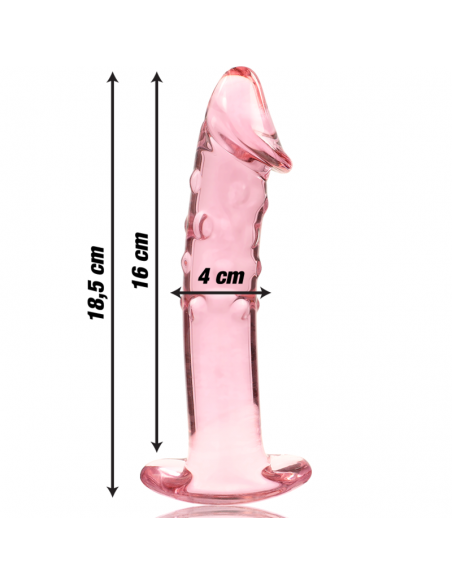 NEBULA SERIES BY IBIZA MODELO 19 DILDO CRISTAL BOROSILICATO 185 X 4 CM ROSA