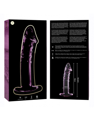 NEBULA SERIES BY IBIZA MODELO 19 DILDO CRISTAL BOROSILICATO 185 X 4 CM ROSA
