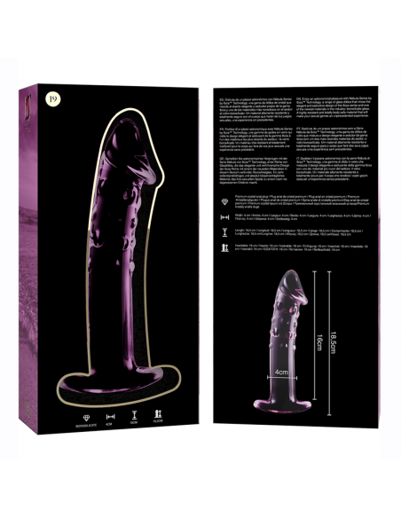 NEBULA SERIES BY IBIZA MODELO 19 DILDO CRISTAL BOROSILICATO 185 X 4 CM ROSA