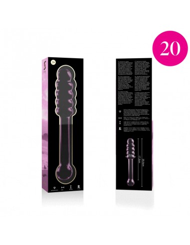 NEBULA SERIES BY IBIZA MODELO 20 DILDO CRISTAL BOROSILICATO 205 X 3 CM ROSA