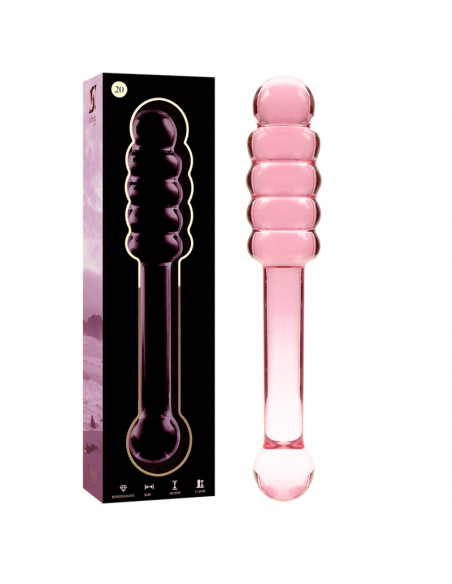 NEBULA SERIES BY IBIZA MODELO 20 DILDO CRISTAL BOROSILICATO 205 X 3 CM ROSA