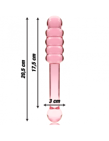 NEBULA SERIES BY IBIZA MODELO 20 DILDO CRISTAL BOROSILICATO 205 X 3 CM ROSA