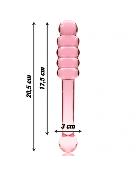 NEBULA SERIES BY IBIZA MODELO 20 DILDO CRISTAL BOROSILICATO 205 X 3 CM ROSA