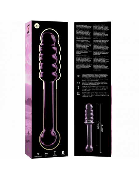 NEBULA SERIES BY IBIZA MODELO 20 DILDO CRISTAL BOROSILICATO 205 X 3 CM ROSA