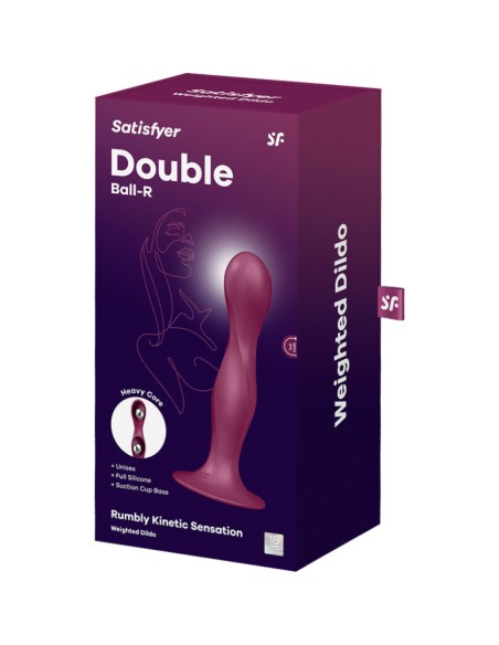 SATISFYER DOUBLE BALL R DILDO SILICONA GRANATE SATISFYER DOUBLE BALL R DILDO SILICONA GRANATE