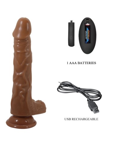 BAILE VIBRADOR REALISTA CON VENTOSA CONTROL REMOTO