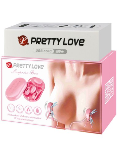 PRETTY LOVE SURPRISE BOX PINZAS ELECTRO ESTIMULACION ROSA