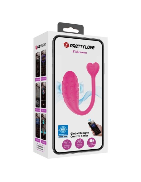 PRETTY LOVE HUEVO VIBRADOR PESCADOR ROSA CONTROLADO POR APP
