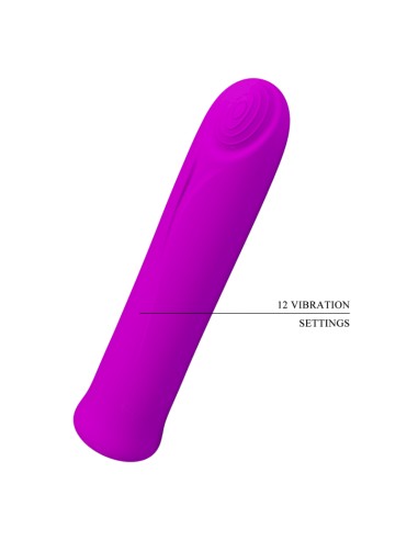 PRETTY LOVE CURTIS MINI VIBRADOR SUPER POWER 12 VIBRACIONES SILICONA VIOLETA