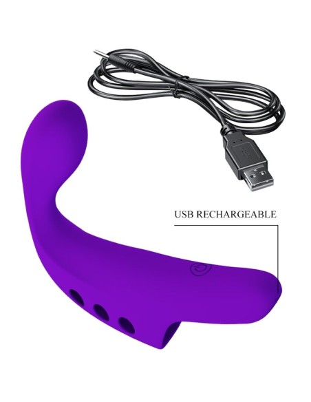 PRETTY LOVE GORGON VIBRADOR DE DEDO RECARGABLE MORADO