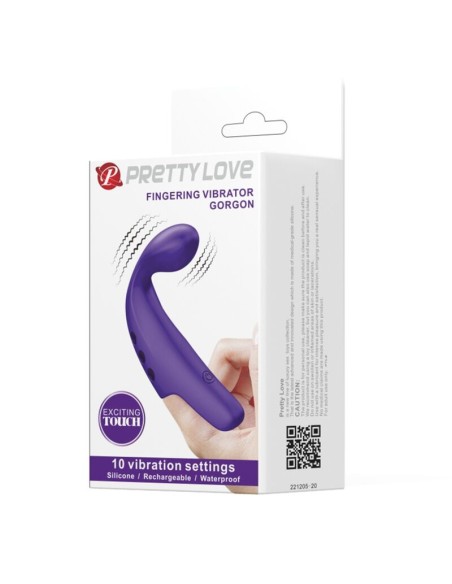 PRETTY LOVE GORGON VIBRADOR DE DEDO RECARGABLE MORADO