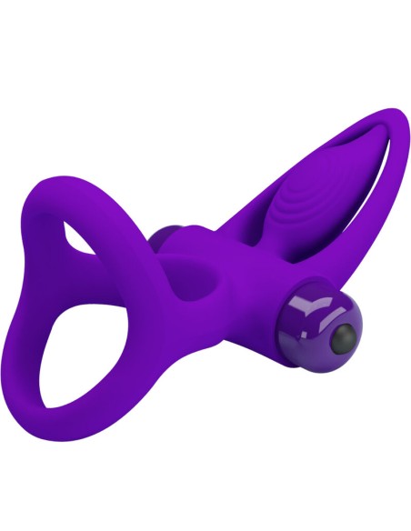 PRETTY LOVE ANILLO VIBRADOR 10 VIBRACIONES SILICONA VIOLETA