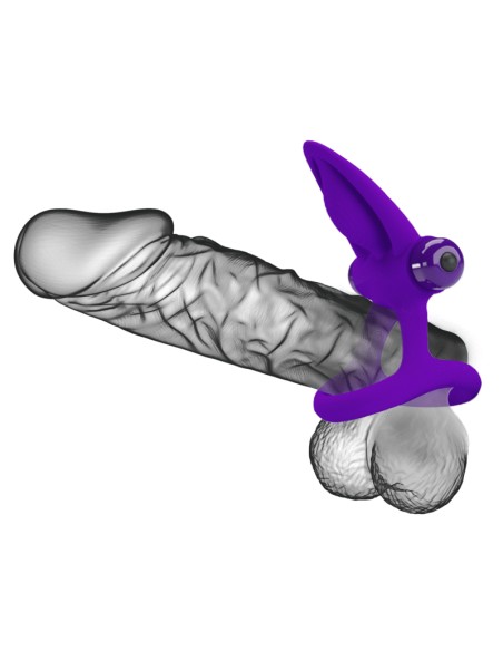 PRETTY LOVE ANILLO VIBRADOR 10 VIBRACIONES SILICONA VIOLETA
