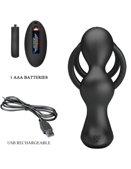 PRETTY LOVE MARSHALL ANILLO PARA PENE PLUG ANAL VIBRATORIO CONTROL REMOTO