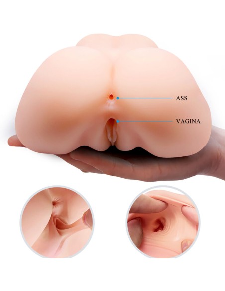 CRAZY BULL VAGINA Y ANO REALISTICOS DOBLE VIBRACION