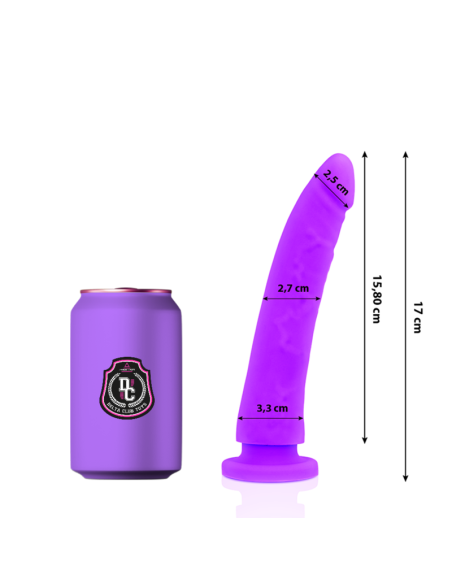 DELTA CLUB TOYS DILDO LILA SILICONA MEDICA 17 X 3 CM