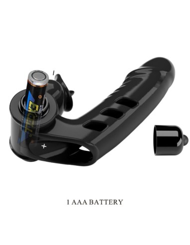 PRETTY LOVE CORBIN FUNDA DEDO VIBRADOR NEGRO