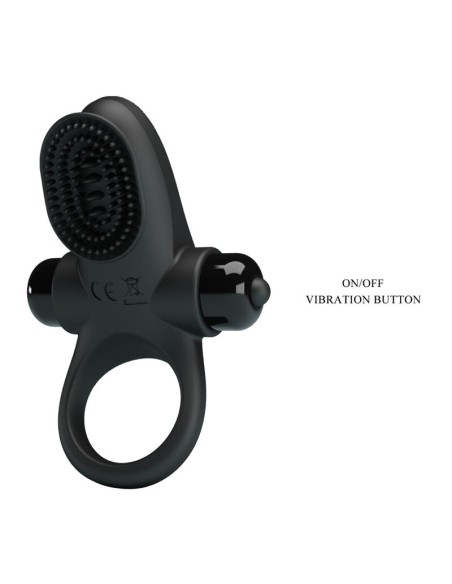 PRETTY LOVE ANILLO VIBRADOR II PARA PENE NEGRO
