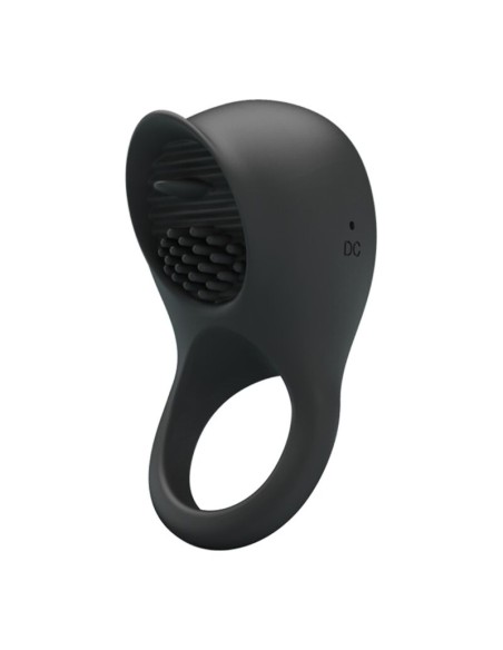 PRETTY LOVE ANILLO VIBRADOR PARA PENE CON LENGUA NEGRO