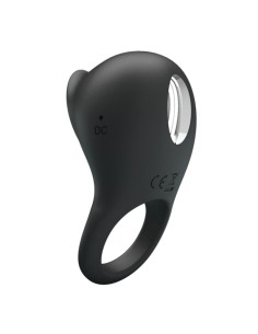 PRETTY LOVE ANILLO VIBRADOR PARA PENE CON LENGUA NEGRO 2
