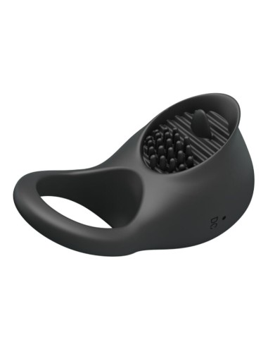PRETTY LOVE ANILLO VIBRADOR PARA PENE CON LENGUA NEGRO