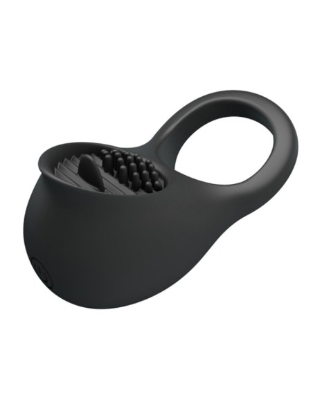 PRETTY LOVE ANILLO VIBRADOR PARA PENE CON LENGUA NEGRO
