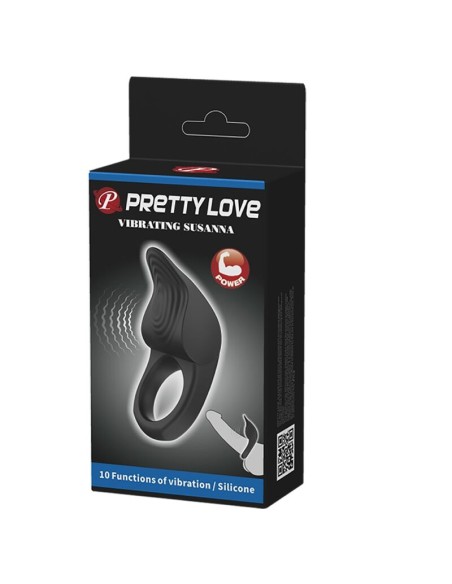 PRETTY LOVE SUSANNA ANILLO VIBRADOR PARA PENE NEGRO