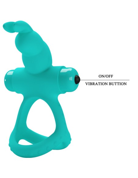 PRETTY LOVE FIGGY ANILLO VIBRADOR RABBIT VERDE