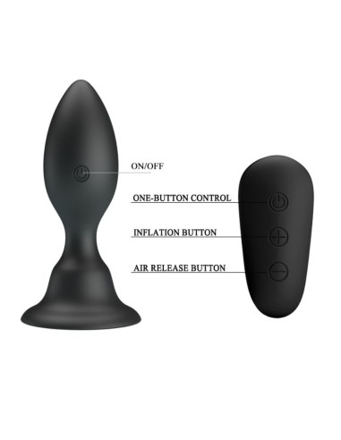 MR PLAY PLUG ANAL CON VIBRACION NEGRO CONTROL REMOTO