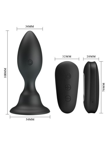 MR PLAY PLUG ANAL CON VIBRACION NEGRO CONTROL REMOTO