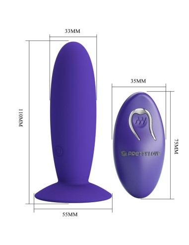 PRETTY LOVE YOUTH PLUG ANAL VIBRADOR CONTROL REMOTO VIOLETA