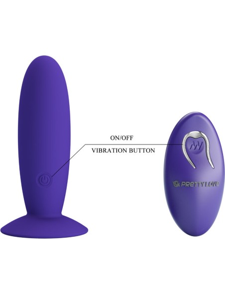 PRETTY LOVE YOUTH PLUG ANAL VIBRADOR CONTROL REMOTO VIOLETA