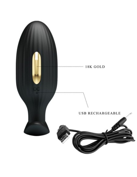 PRETTY LOVE JEFFERSON PLUG ANAL CONTROLADO POR APP NEGRO