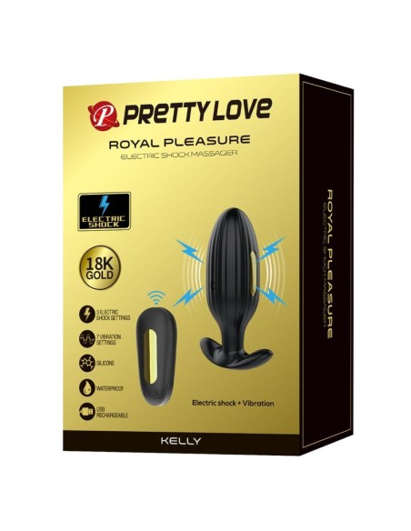 PRETTY LOVE KELLY PLUG ANAL VIBRADOR RECARGABLE NEGRO