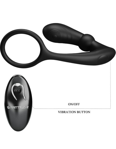 PRETTY LOVE WARREN ANILLO VIBRADOR ANAL NEGRO