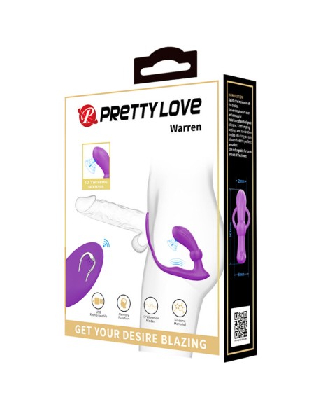 PRETTY LOVE WARREN ANILLO VIBRADOR ANAL VIOLETA