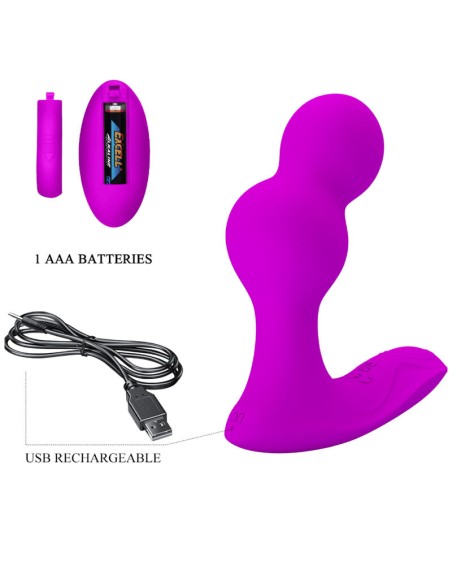 PRETTY LOVE TERRANCE MASAJEADOR VIBRADOR ANAL CON CONTROL REMOTO
