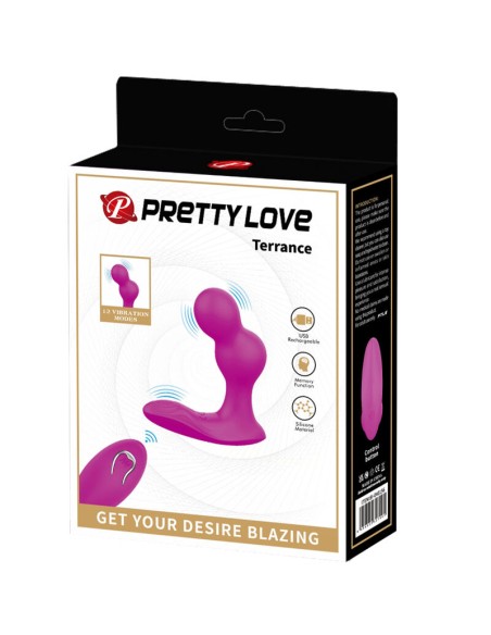 PRETTY LOVE TERRANCE MASAJEADOR VIBRADOR ANAL CON CONTROL REMOTO